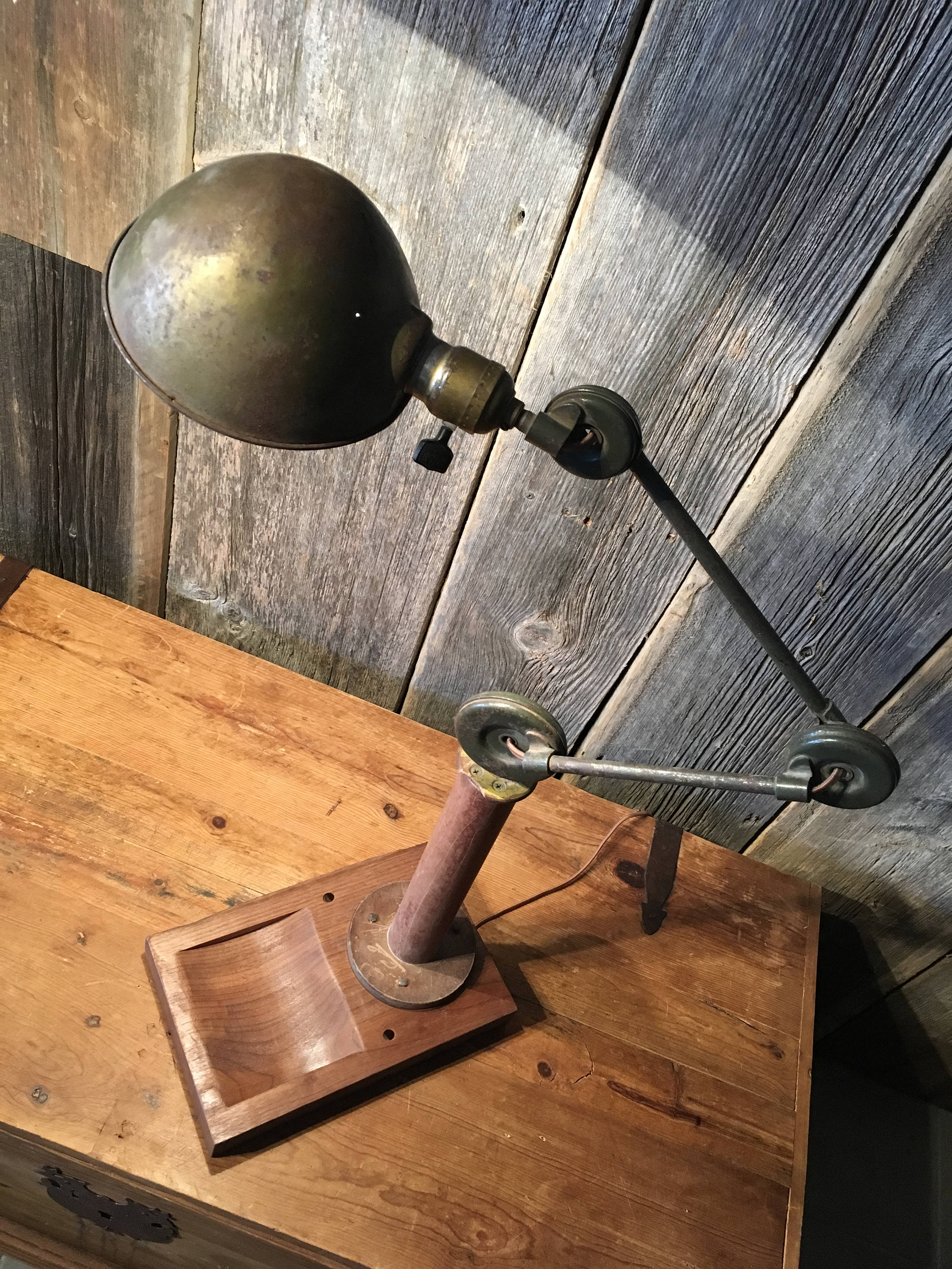 Lamp | Articulating Industrial | Walnut