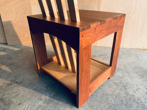 Box Chair | Unique | One-of-a-kind Seat | Handmade | Walnut and Maple Wood