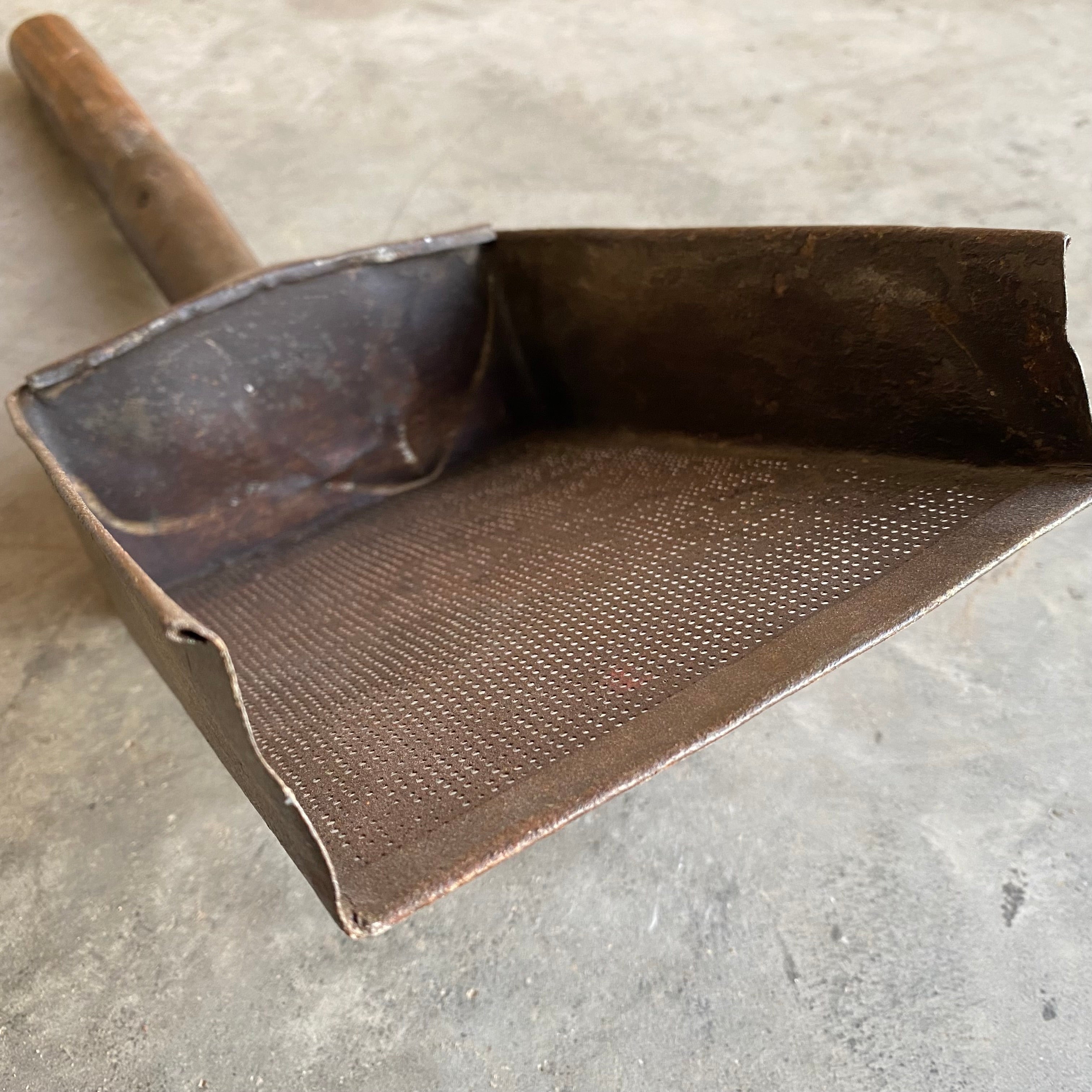 Primitive Sifting Scoop: 1800s Antique Wood and Tin Grain Scoop