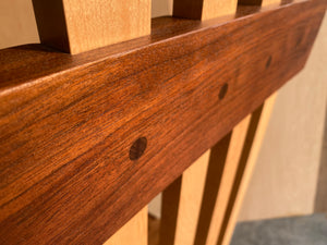 Box Chair | Unique | One-of-a-kind Seat | Handmade | Walnut and Maple Wood
