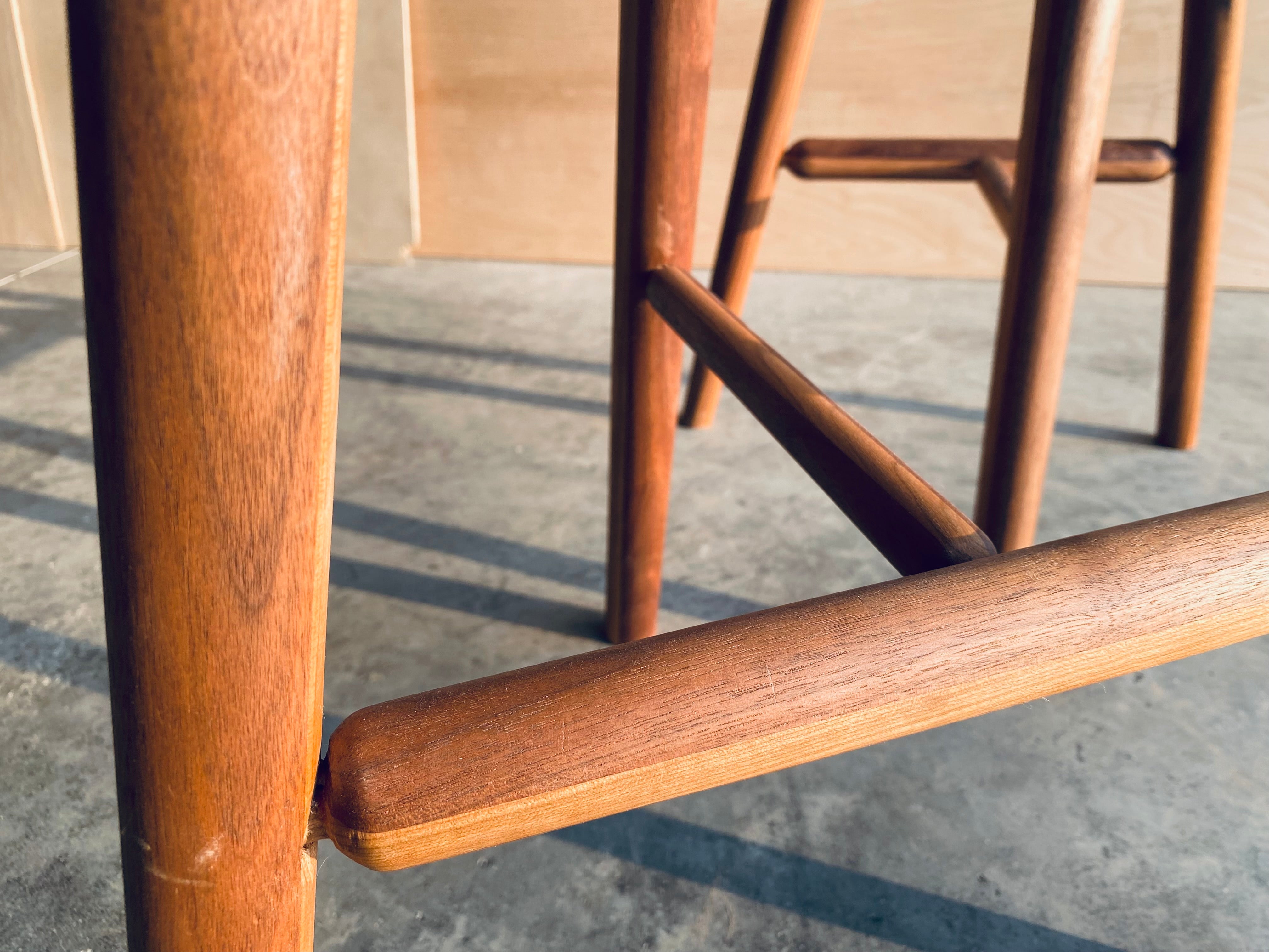Striped Wood | 3-Legged Stool | High Top Stool | Kitchen Island Seating