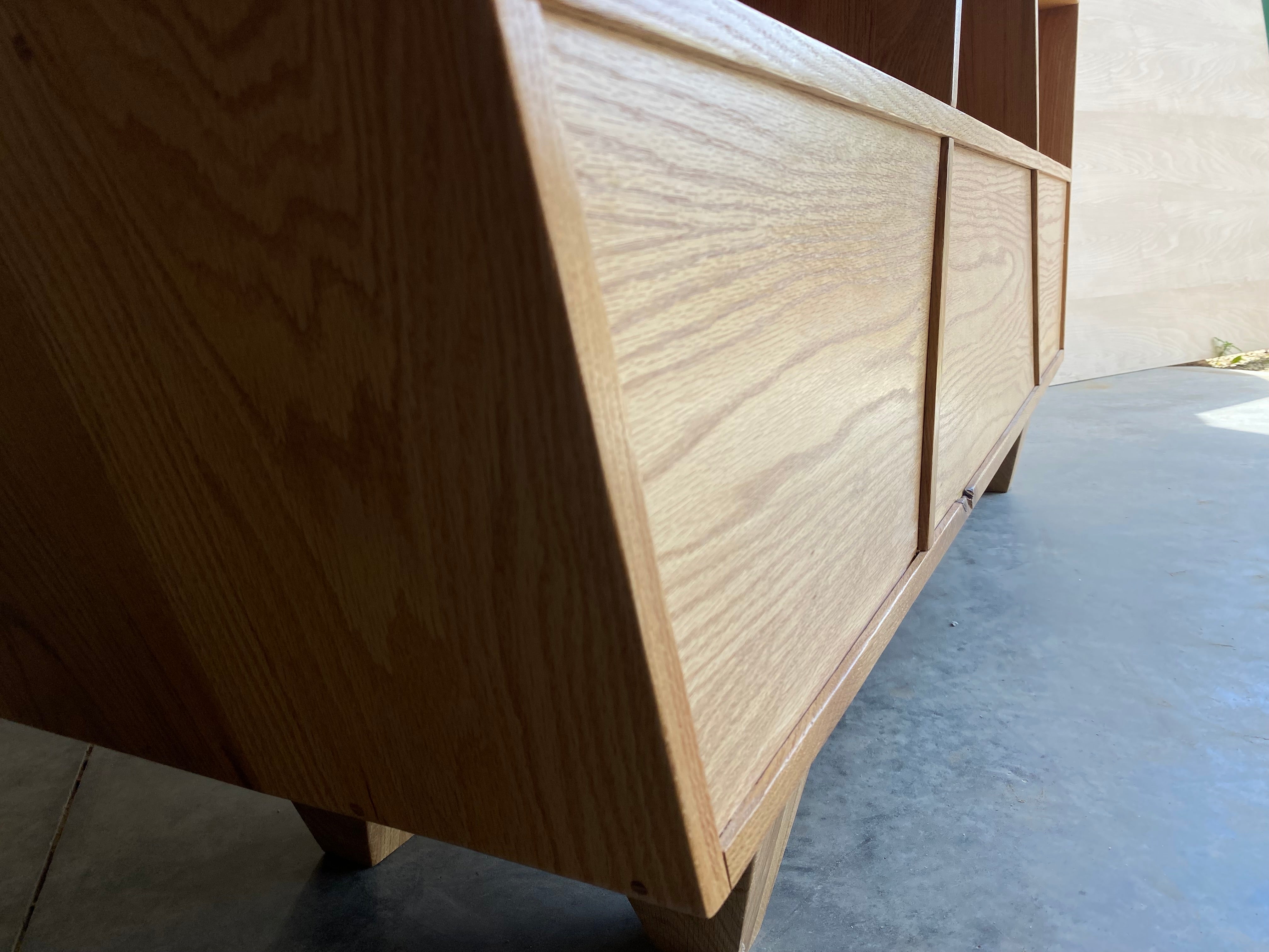 Angled 3-Drawer Credenza | Console | Oak | Walnut