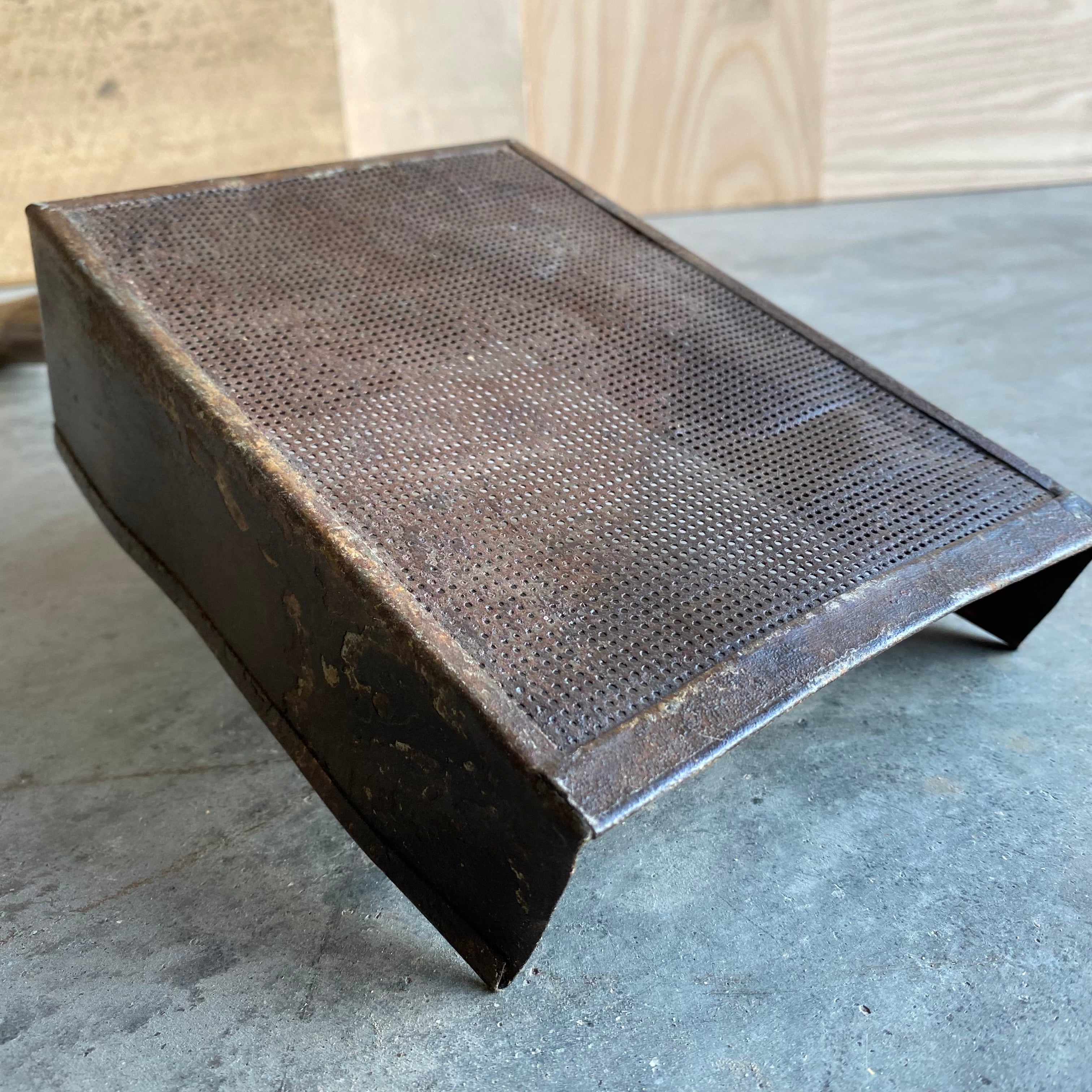 Primitive Sifting Scoop: 1800s Antique Wood and Tin Grain Scoop