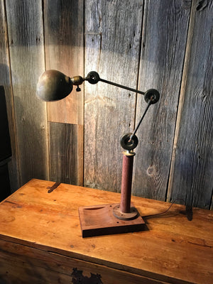Lamp | Articulating Industrial | Walnut