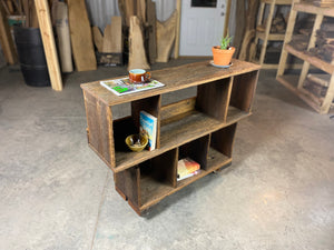 Record Shelf | TV Stand | Reclaimed Barn Wood