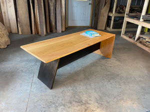 Waterfall Bench | Coffee Table | Burnt Teak Cherry