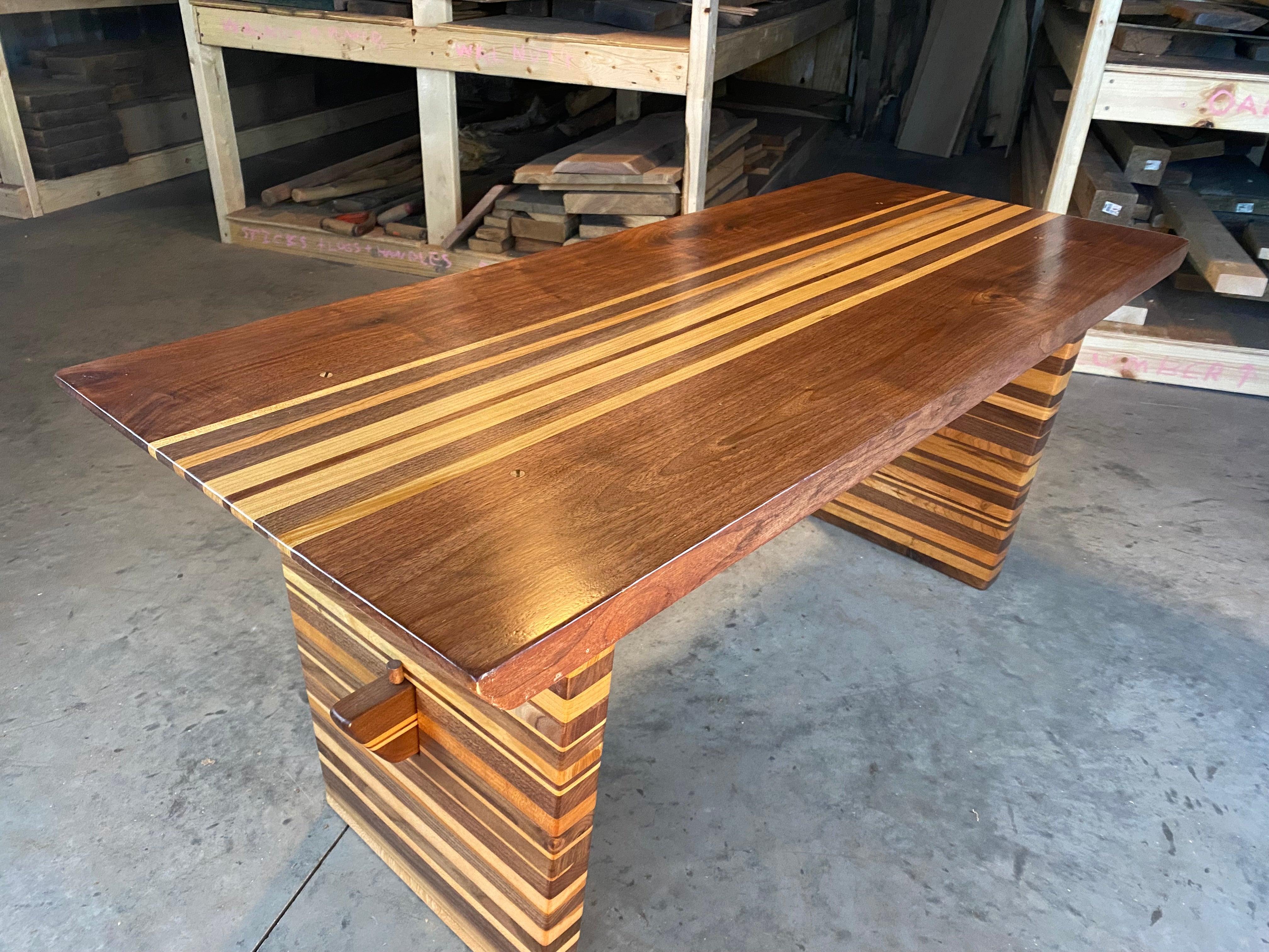 Striped Bench | Walnut Cherry Oak